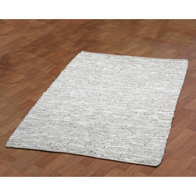 St. Croix Matador Leather Chindi Grey Rug
