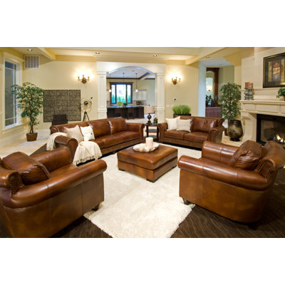 Elements Fine Home Furnishings Paladia Leather Loveseat