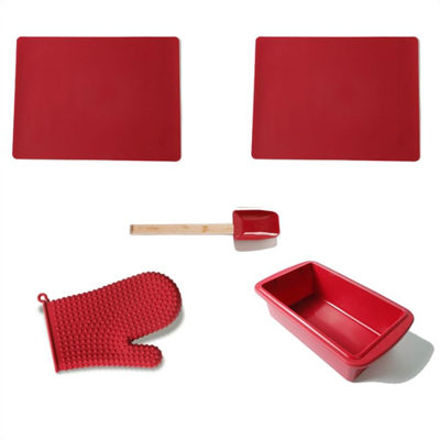 Silicone Solutions 5 Piece Bakeware / Utensil Set