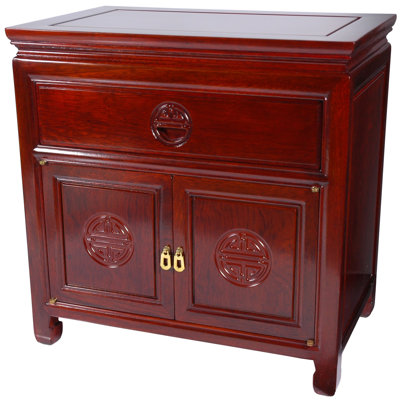 Bedside Cabinet in Cherry by Oriental Furniture -image