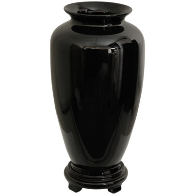 Tung Chi Vase with Blue Floral Design in White