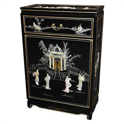 Chinese Mother of Pearl Shoe Cabinet