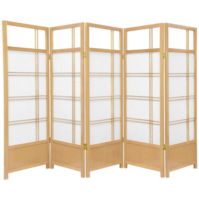 Oriental Furniture Low Kumo Classic Shoji Room Divider in Natural