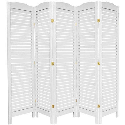 Oriental Furniture 72" Classic Venetian Room Divider in White