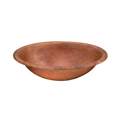 Fired Copper Matisse Oval Hand Hammered Copper Bathroom Sink
