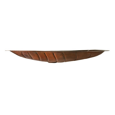 Thompson Traders Otono Leaf Shaped Hand Hammered Copper Vessel Sink
