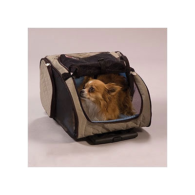 Snoozer Pet Products Wheel Around Travel Pet Carrier in Khaki