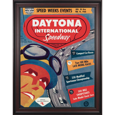 Mounted Memories NASCAR Framed 36" x 48" Daytona 500 Program Print