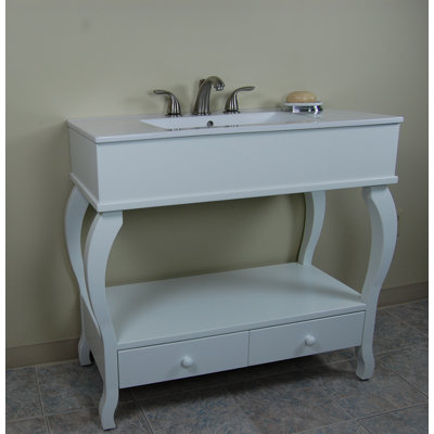Willow Creek Cabinets Provence 36" Vanity Set with Viterous China Top