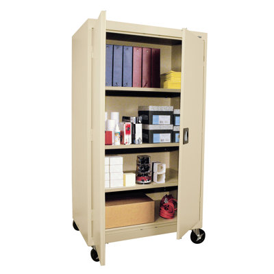 Sandusky Cabinets Transport Three Shelf Large Mobile Storage - 66" x 36" x 24"