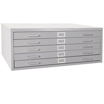 Sandusky Cabinets 5 Drawer Flat File with Closed Base