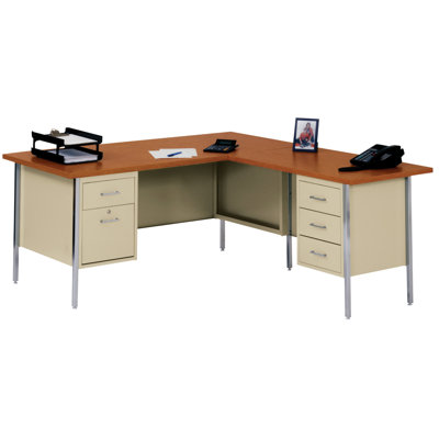 Sandusky Cabinets 42" W L-Shaped Executive Desk with Right Return