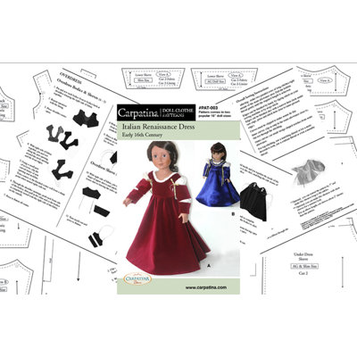 Carpatina Clothes Pattern Doll Italian Renaissance Dress