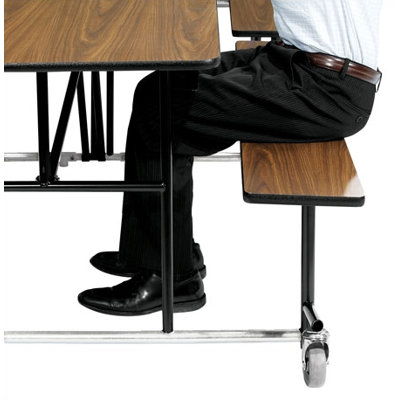 National Public Seating Mobile Cafeteria Bench-Table