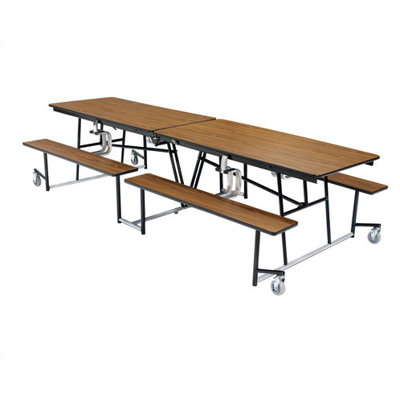 National Public Seating Mobile Cafeteria Bench-Table