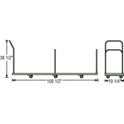 National Public Seating Folding Chair Caddy DY35/DY50