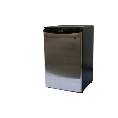 The Outdoor GreatRoom Company Darby Glass Shelf Stainless Steel Refrigerator