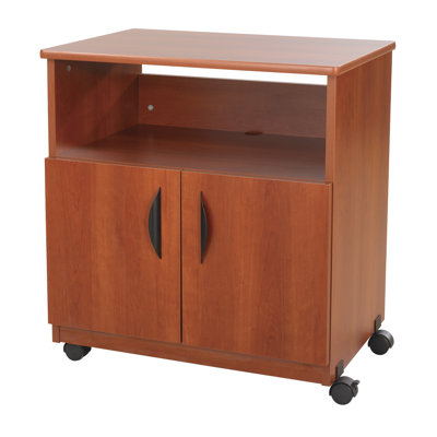 Safco Products Company Wooden Mobile Machine Stand in Cherry