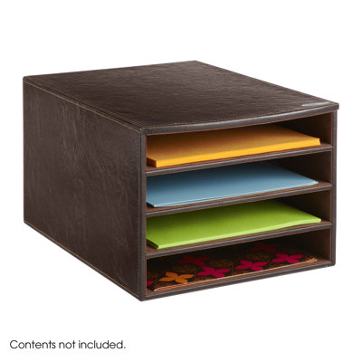 Safco Products Company Leather Look Multi Letter Tray
