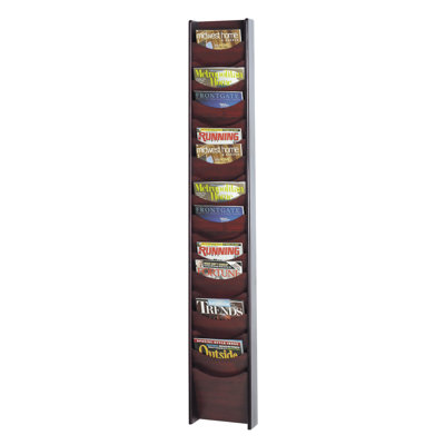 Safco Products Company Eighteen Pocket Wood Magazine Rack