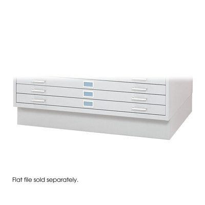 Safco Products Company 42" W Five-Drawer Steel Flat File with Optional Closed Base