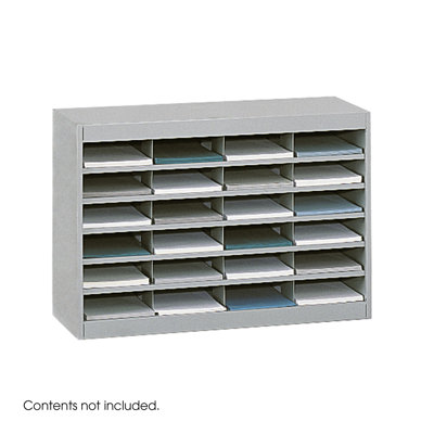 Safco Products Company Steel Literature Organizer with 24 Letter-Size Compartments