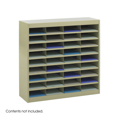 Safco Products Company Steel Literature Organizer with 36 Letter-Size Compartments