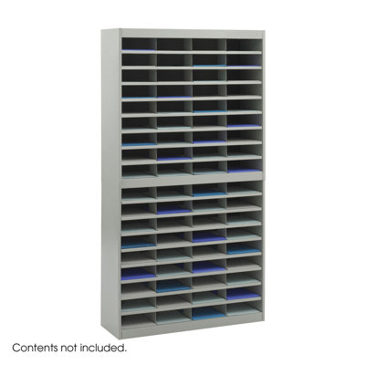 Safco Products Company Steel Literature Organizer with 72 Letter-Size Compartments