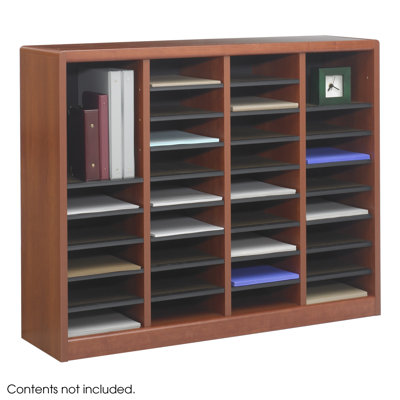 Safco Products Company Wood E-Z Stor Literature Organizers in Cherry