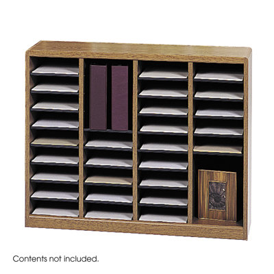 Safco Products Company E-Z Store Wood 32 1/2" Literature Organizer