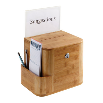 Safco Products Company Bamboo Suggestion Box