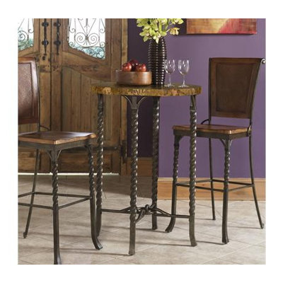 Riverside Furniture Medley 3 Piece Marble Top Pub Table Set in Camden