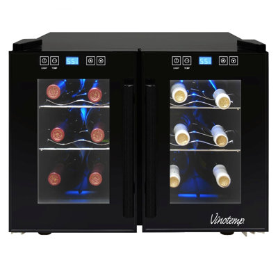 Vinotemp 12-Bottle Dual-Zone Thermoelectric Wine Cooler