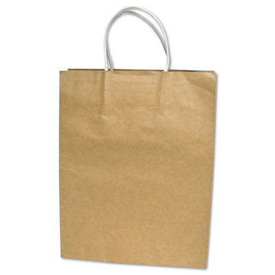 Cosco Home and Office Premium Large Brown Paper Shopping Bag, 50 per Pack