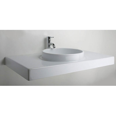 LaToscana Planet 85 Above Counter or Wall Mount Bathroom Sink with Towel Rod