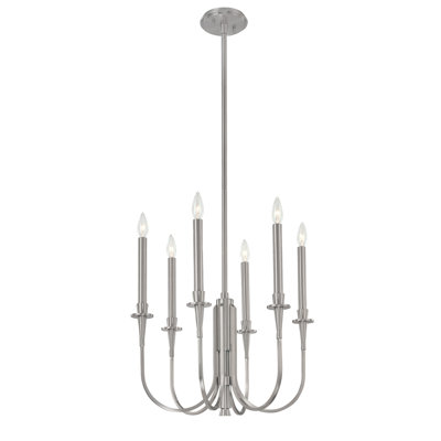Sonneman Heirloom 6 Light Candle Chandelier