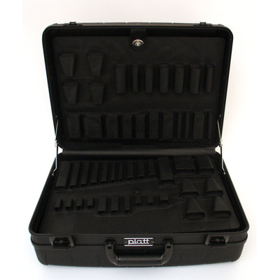 Platt Deluxe Polypropylene Tool Case in Black: 15.5 x 18.25 x 7.25