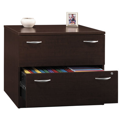 Bush Industries Corsa Series- Mocha Cherry 35" Lateral File (assembled)