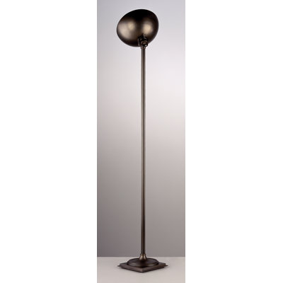 Robert Abbey Winston Torchiere Floor Lamp  with Articulating Shade in Dark Natural Brass
