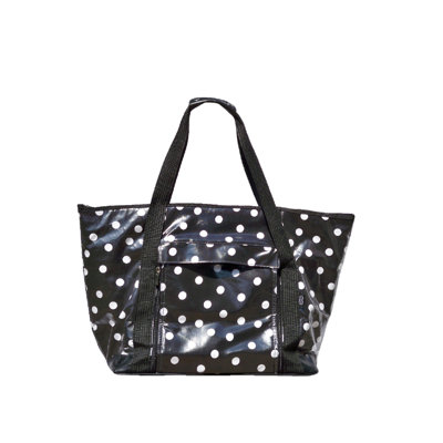 Polka Dot Picnic Tote in Black and White