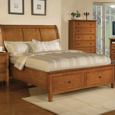 Vintage Storage Sleigh Bed by Winners Only, Inc. -image