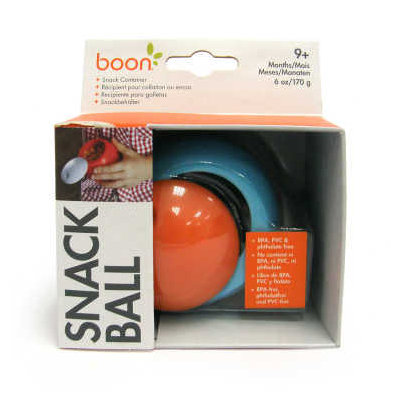Boon Snack Ball Snack Container in Blue Raspberry / Tangerine