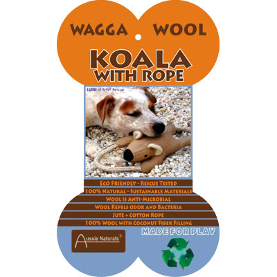 ABO Gear Koala Bear with Rope Dog Toy