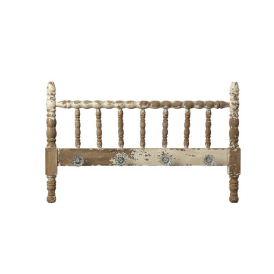 The Painted Porch Wood Spindle Bed Headboard with Knobs by Creative Co-Op -image