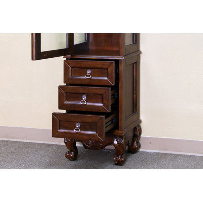 Bellaterra Home Elbridge Linen Cabinet in Medium Walnut