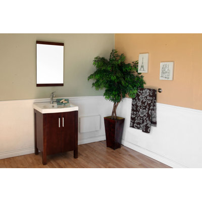 Bellaterra Home Bergman Mirror in Dark Walnut