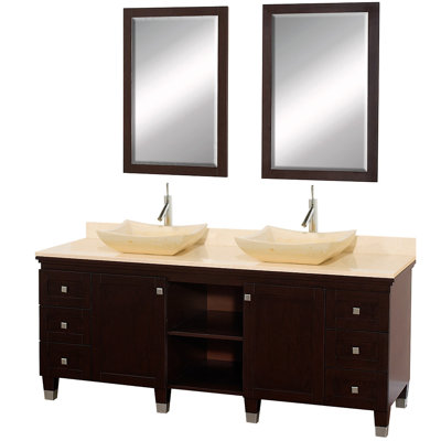 Wyndham Collection Premiere 72" Double Bathroom Vanity Set
