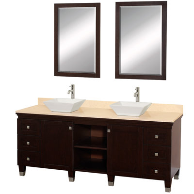 Wyndham Collection Premiere 72" Double Bathroom Vanity Set
