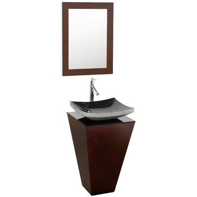 Wyndham Collection Esprit Pedestal Bathroom Vanity Set in Espresso