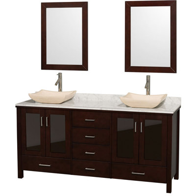 Wyndham Collection Lucy Double Bathroom Vanity Set